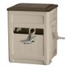 225 Foot Smart Trak Hose Hideaway Yard Storage Holder Bin, Light Taupe