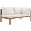 GO Wood Structure Outdoor Sofa Set with beige Cushions Exotic design Water-resistant and UV Protected texture High quality acacia wood Strong Metal Ac