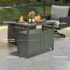 Grill Carts Outdoor Storage Cabinet with Wheels, Metal Outdoor Grill Table Kitchen Dining Table Cooking Prep BBQ Table for Patio, Kitchen Island, Home