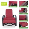 Outdoor Patio Rattan Wicker Swivel Recliner Chair;  Adjustable Reclining Chair 360¬∞ Rotating with Water Resistant Cushions